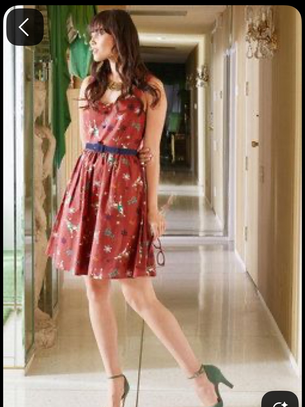 ModCloth Christmas deer dress size small